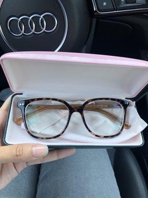 Here are the glasses that I brought in to get my prescription lens in.