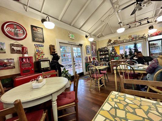 Inside the restaurant, entrance side.