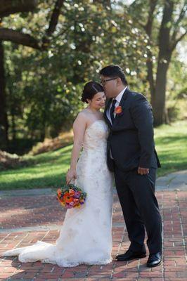 Our gorgeous White Swan Bridal bride wearing a classic Anjolique gown!