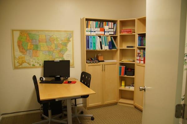 One of our individual rooms for tutoring and educational therapy.