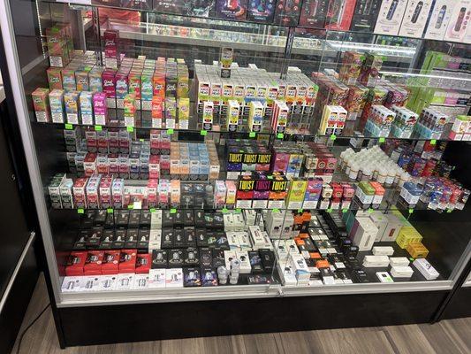 All vape juices and all the attachments for the Vapes