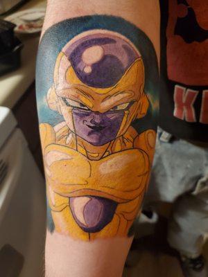 This is my tattoo of Frieza from Dragon Ball Super done by New Vision