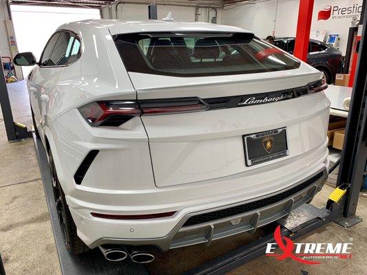 Lamborghini Urus with Prestige Spectra PhotoSync IRD Window Tint and Prestige ClearGuard Nano Paint Protection Film (Clear bra)