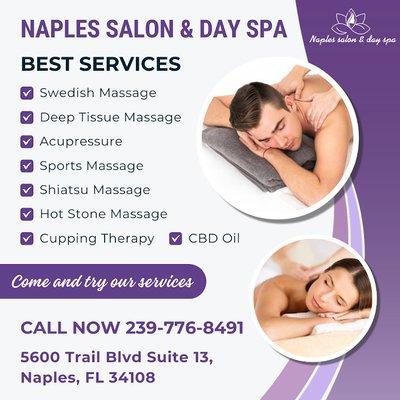 It's about naples salon & Day Spa all the service.