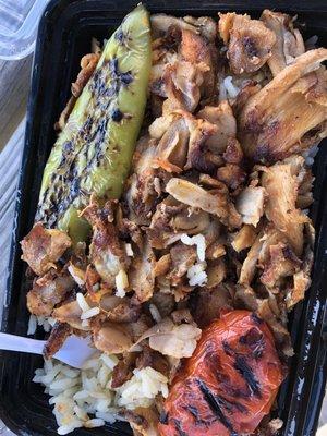 Chicken shawarma plate