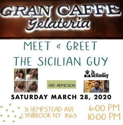 Come and meet the Sicilian Guy! It will be a lot of fun.