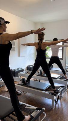 Group class on the reformer