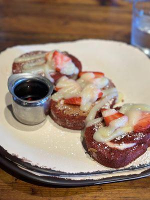 Strawberry Red Velvet French Toast