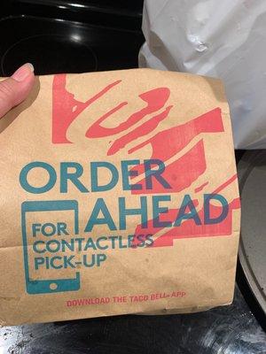 Taco Bell bags from Wendy's....