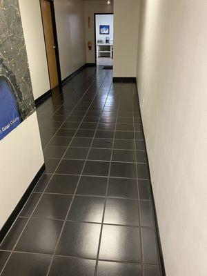 Clean and shiny floors for commercial building client