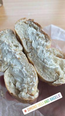 Cream cheese bagel