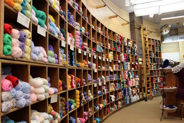 We carry a wide variety of yarns of different fiber, weight, and cost.