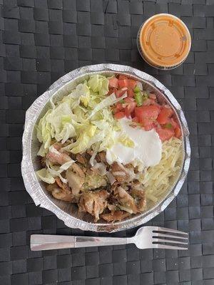 Pork burrito bowl, pretty small portion size