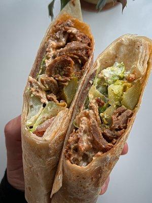 Beef and Lamb Gyro Shawarma Wrap