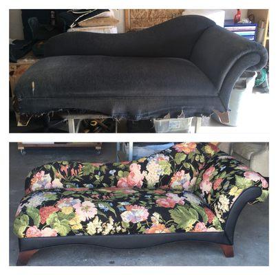 Before and after chaise lounge