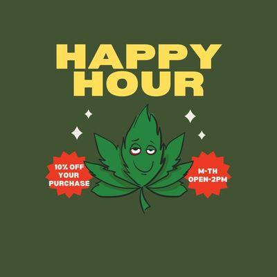 Happy Hour
Monday thru Thursday
Open-2pm