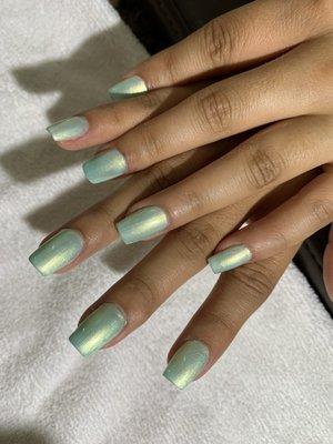 Gel X with sea shell color