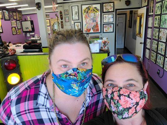 Ready for our twin tat's (twin in the blue mask got 1/2 of yin & yang with "I'll keep you safe", I got other 1/2 with "I'll keep you wild"