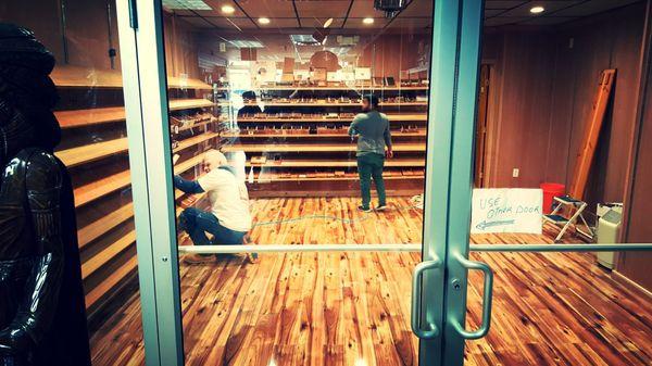 The brand new walk-in humidor will be open for business tomorrow.