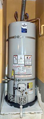 New water heater with new parts.