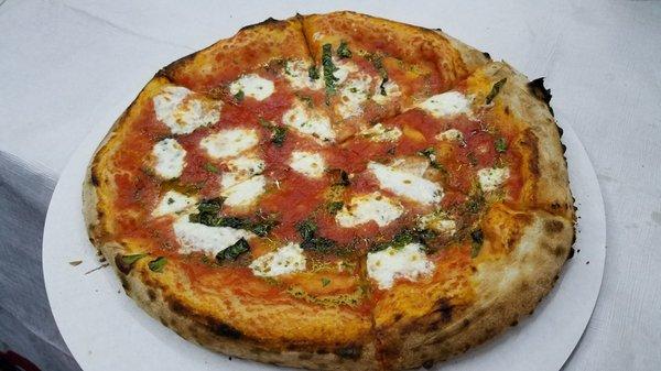 Margherita from the pizza trailer