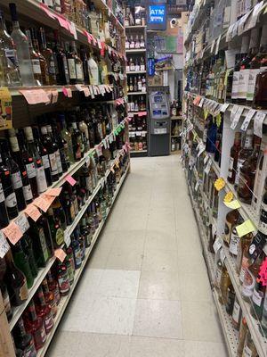 Part of the liquor selection