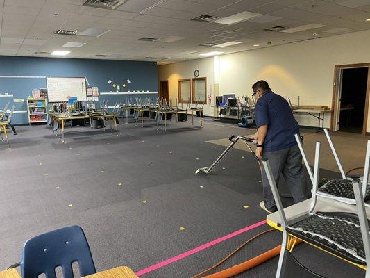 Carpet cleaning at Bee Best Learning Center.Castro Valley,CA