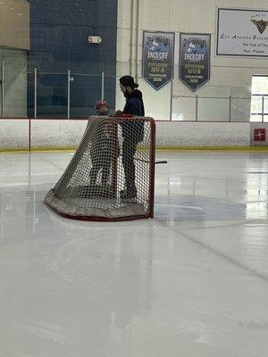 Camp Hockey w Coach Alex. He's great with kids and being able to explain tips and placement.