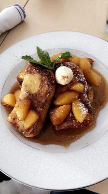 Peach cobbler French toast