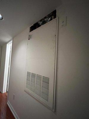 Dry wall removal to service and install new system