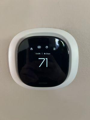 Smart thermostat installed by Allstar Heating and Cooling