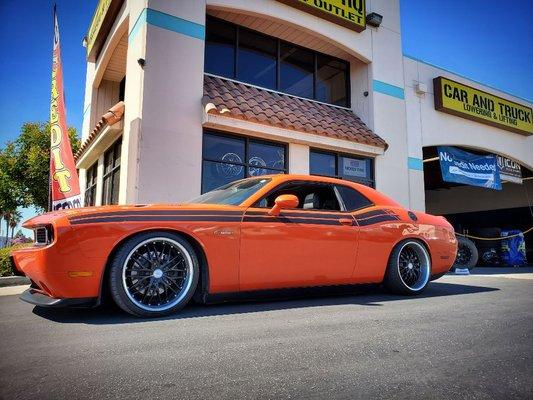 Dodge charger with Five8 Industries coilovers