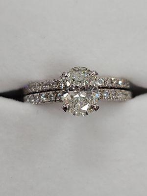 Hand made diamond engagement ring.