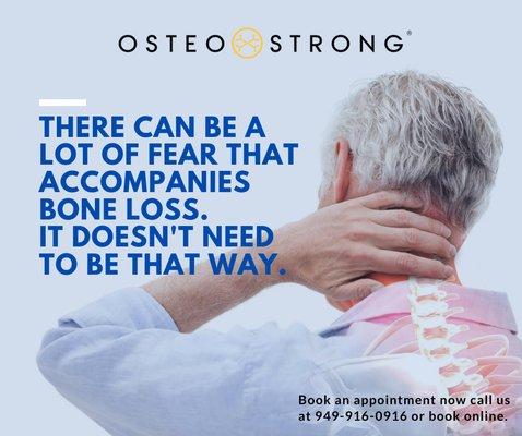 There can be a lot of fear that accompanies bone loss. It doesn't need to be that way.OsteoStrong is an innovative approach to bone health.