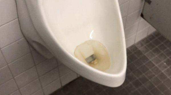 Restroom urine stains