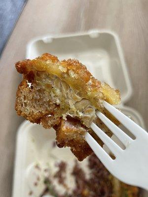 Tempeh katsu close-up. It had good amount of chewiness and the thick bread coating added perfect amount of crispiness.