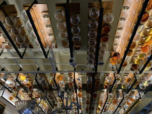 Ceiling above the bar