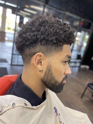 Temp fade with beard work and line up