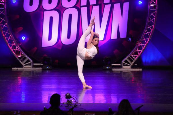 Dance solo performing at Countdown dance competition