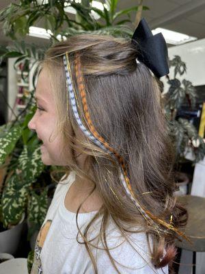 cyclones hair for the win!! $6 per cluster so this would be $18 with the fairy hair sparkles and the two cyclone colors