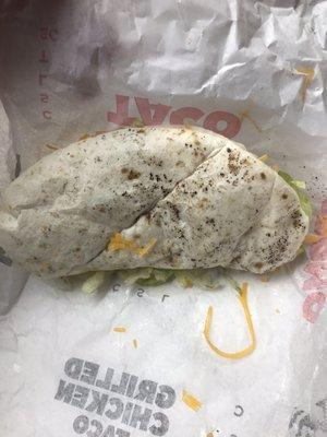 Chicken soft taco