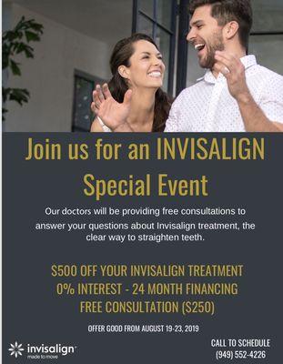 Invisalign Week:  August 19-24, 2019