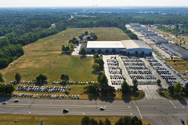 Overhead shot of Gates location.