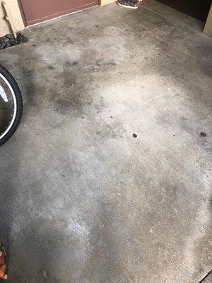 Stained concrete entryway