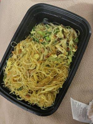 Singapore style stir fried rice vermicelli