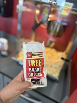 Free popcorn