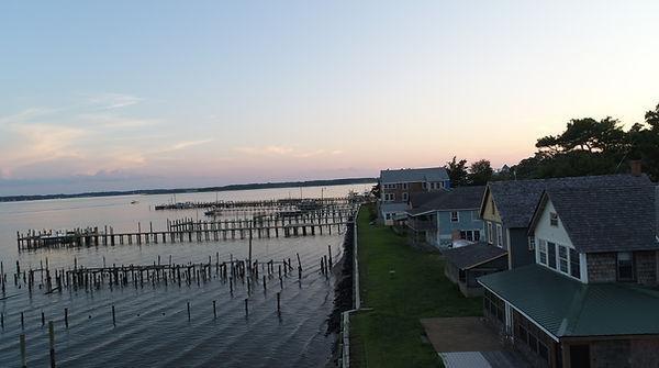 Drone view of the shore.