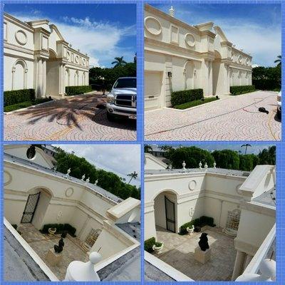 Pressure washing walls, windows, and doors for an estate in Boca Raton. 

561-985-5057

www.tpopressurecleaningbocaraton.com