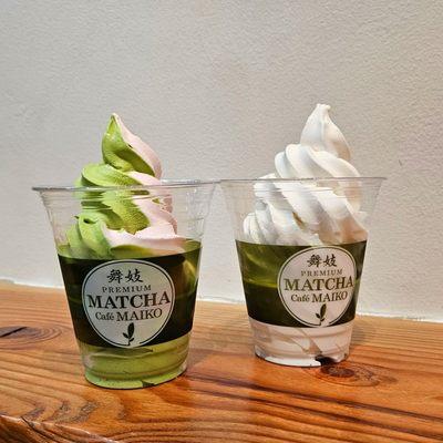 matcha strawberry mix and vanilla