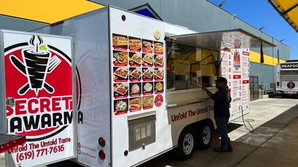 The food trailer was super clean and organized.